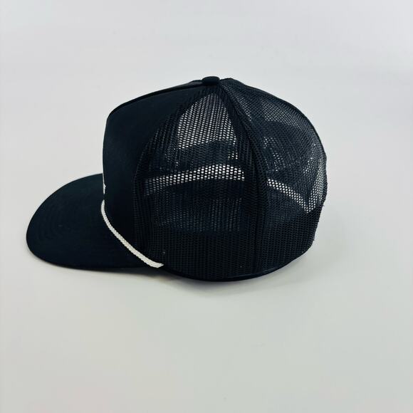 American Fetcher Hat Cap SnapBack Men’s Black White Rope Hunting Outdoorsman - Picture 3 of 7